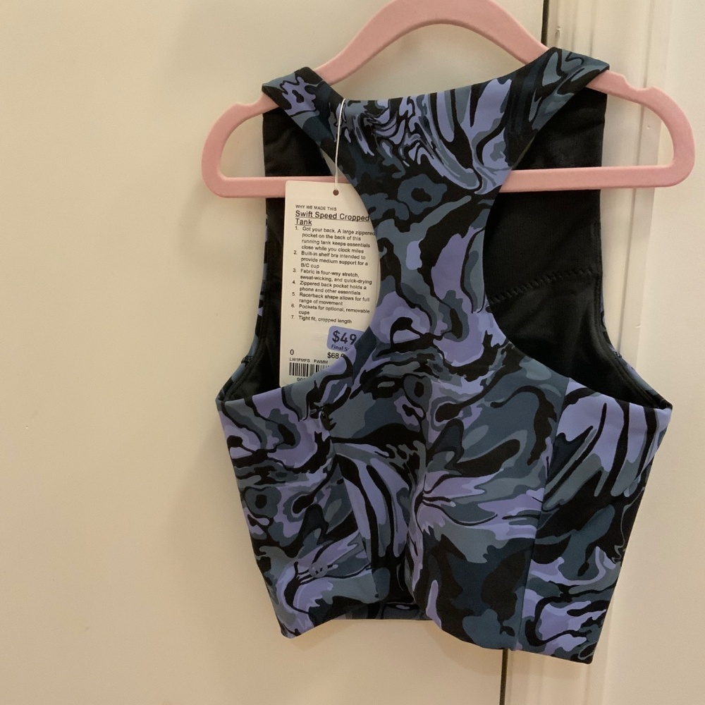 NWT Size 0 Lululemon Swift Speed Cropped Tank - Picture 2 of 2